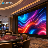 Mur vidéo LED commercial P1.86 pour zone de jeux de casino avec taux de rafraîchissement élevé et large angle de vision, installation fixe