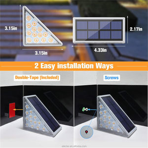 6‑Pack Solar Stair <b>Lights</b>, IP67 Waterproof LED Solar <b>Step</b> <b>Lights</b> Outdoor, 3000K Warm White Decorative Outdoor <b>Lights</b> for Garden - Product Image 5
