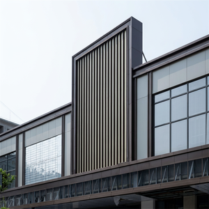 Panneau en aluminium fluorocarboné, panneau suspendu pour l'extérieur des bâtiments, mur-rideau métallique, spécialisé pour les bâtiments commerciaux - Product Image 1