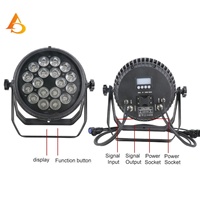 Éclairage de scène professionnel 18x12w Led Rgbw 4in1 Par Light, lumière LED Par extérieure étanche