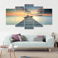 Picture Canvas Print Wall Decoration Art Picture Modern Posters Prints Custom Decor 5 Piece Beach Painting