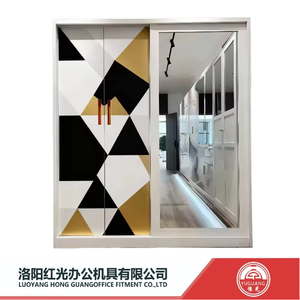 Armoire moderne de luxe à 3 portes <span class=keywords><strong>en</strong></span> métal autoportante Portes coulissantes Écologique Meubles de chambre à coucher Salon Garantie 10 ans 4 - Product Image 2