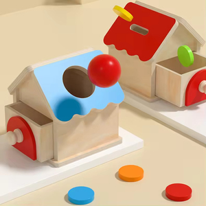 Caja de monedas Montessori Unisex, forma de juguete, bola educativa a juego, caja de gota 2 en 1, material didáctico para niños - Product Image 5