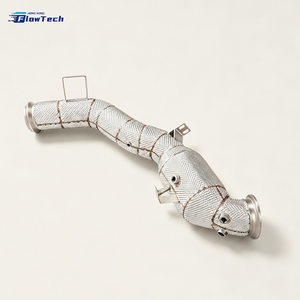 Downpipe SS304 avec bouclier thermique pour Mercedes-AMG W206 C43 C63 2.0T M139 – Catalyseur sport haute performance 200 cellules à montage direct - Product Image 2
