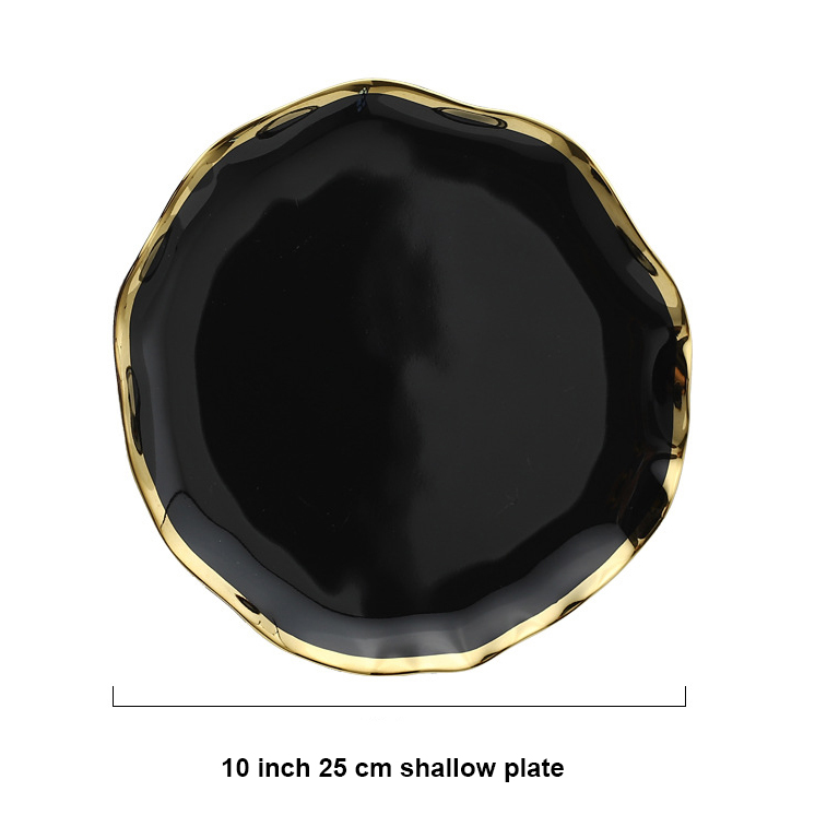 10"black shallow plate