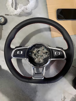 Leder-Lenkrad für Volkswagen VW Golf MK7 7.5 GTI GTD GTE 2013-2020 Polo GTI für Tiguan Passat Sport Auto-Lenkrad
