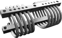 Isolateurs de vibrations blindés pour le transport terrestre, série ALJ-812, en acier inoxydable, pour l'industrie aérospatiale, efficaces pour les câbles métalliques.