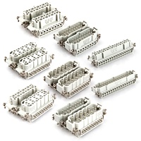 Connecteur robuste BYLJQ HE-032, prise rectangulaire 32 broches mâle/femelle en laiton pour canal chaud, prise secondaire d'alimentation pour PCB, aviation, IP65