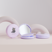 Jinze Forme ronde avec capuchon ondulé et étui à coussin miroir Boîte d'emballage Conteneur