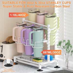 Estante de almacenamiento de tazas aislado de gran capacidad para el hogar, cocina, estante de almacenamiento, compartimento - Product Image 4