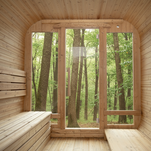 Sauna électrique extérieur en forme de <span class=keywords><strong>cube</strong></span> pour villa, 6 kW, en bois massif, système étanche, capacité personnalisable, bois électrique - Product Image 3