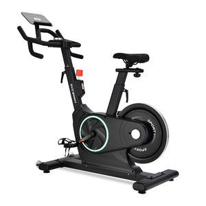 Máquina de fitness para interiores muy <span class=keywords><strong>recomendada</strong></span>, bicicleta estática con pantalla LED, perilla electrónica, bicicleta giratoria - Product Image 1
