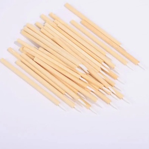 Lot de 50 pinceaux à eyeliner jetables avec manche en bambou, applicateurs de liner à lèvres écologiques, pinceaux de maquillage pour détails fins, outil de salon - Product Image 3