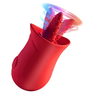Instant-Pleasure Female Masturbator with Tongue-Licking Vibrator Honey-<b>Bead</b> Tongue Silent Button-Controlled Adult Sex Toy - Product Image 6
