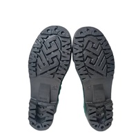 Bottes de pluie imperméables en PVC vert bon marché pour hommes Gumboot pour le travail