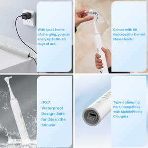 Electric Dental Flosser 50 Replaceable Heads 3 Modes Tongue <b>Cleaning</b> For Home Use - Product Image 5