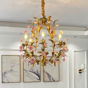 Plafonnier en céramique rétro français de luxe léger - Product Image 2