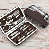 Ensemble de pédicure et de manucure en acier inoxydable, ensemble d'outils de beauté pour les ongles, coupe-ongles à bouche plate et inclinée