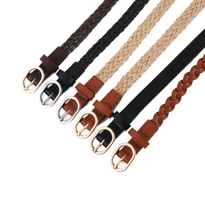 Woven <b>Elastic</b> Denim <b>Belt</b> D Ring Buckle Polyester Women's Fashion <b>Belt</b> For Leisure Summer 2026 - Product Image 4