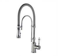 Printemps Pull out brossé or vintage chaud froid mélangeur purificateur eau flexible robinet de cuisine