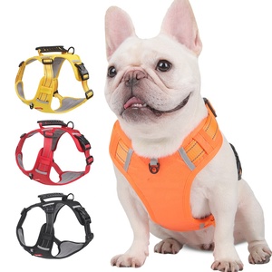 Imbracatura per cani rossa regolabile senza trazione morsetto frontale medio riflettente V imbracatura cane Led con corda da arrampicata al guinzaglio arneses para mascotas - Product Image 2