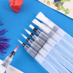 6Pcs Thiết Lập S M L Đầu Phẳng Nước Hòa Tan Màu Vẽ Bút Chì Màu Nước Màu Bàn Chải Bút Aqua <span class=keywords><strong>Graphix</strong></span> Bút Sơn Bàn Chải - Product Image 6