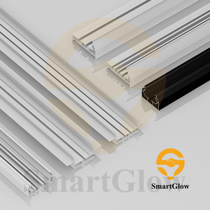 Perfil de aluminio anodizado blanco negro, luz LED, pista de cortina de PVC, difusor de tela de tensión de techo elástico para techo elástico - Product Image 6