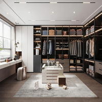 Personnalisation complète de la maison : Organisateur de placard en bois en forme de U pour chambre à coucher, solutions d'aménagement de l'espace, dressing moderne de luxe, dressing intégré