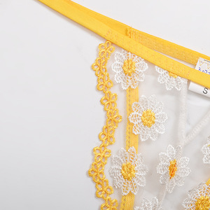 Biancheria intima all'ingrosso Nighty modello margherita maglia ricamata traforata Lingerie di pizzo Sexy mutandine reggiseno e in abbondanza - Product Image 6