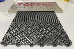 แผ่นปูพื้นโรงรถ PP แบบต่อประสานกันลื่นพื้นพลาสติกถอดได้สำหรับล้างรถ - Product Image 6