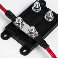 Porte-fusibles robuste 32V DC 2 voies AMG Mega, bloc de fusibles étanche à visser pour autoradio avec couvercle transparent pour marine et camion
