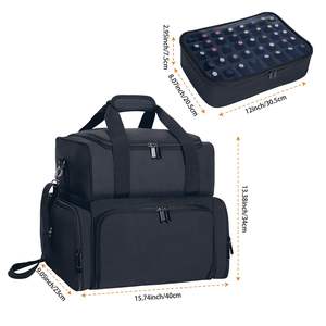 Muestra Gratuita Relavel, Bolsa de Almacenamiento de Esmalte de Uñas de Gran Capacidad para Viajes, Organizador de Herramientas y Lámpara de Uñas para Mujer, Fácil de Limpiar - Product Image 2