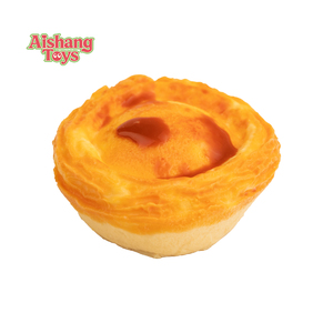 Jouet Squishy en Silicone de Qualité Alimentaire en Forme de Tarte aux Œufs Réaliste, à Rebond Lent, Jouet Anti-Stress à Presser, Couleur Personnalisable, Vente en Gros - Product Image 1