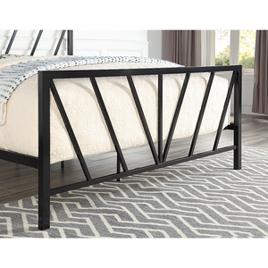 Современная высококачественная черная металлическая мебель платформа для кровати кованая металлическая рама для кровати - Product Image 4
