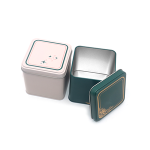 Металлические банки для чая, сахара, кофе с индивидуальным логотипом, квадратные жестяные контейнеры для специй и чая - Product Image 2