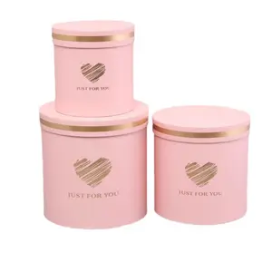 Amour Saint Valentin Jour de l'An Célébration Fleurs Hug Seau Couleur Unie Ronde Main Macaron Petite Boîte-Cadeau Frais