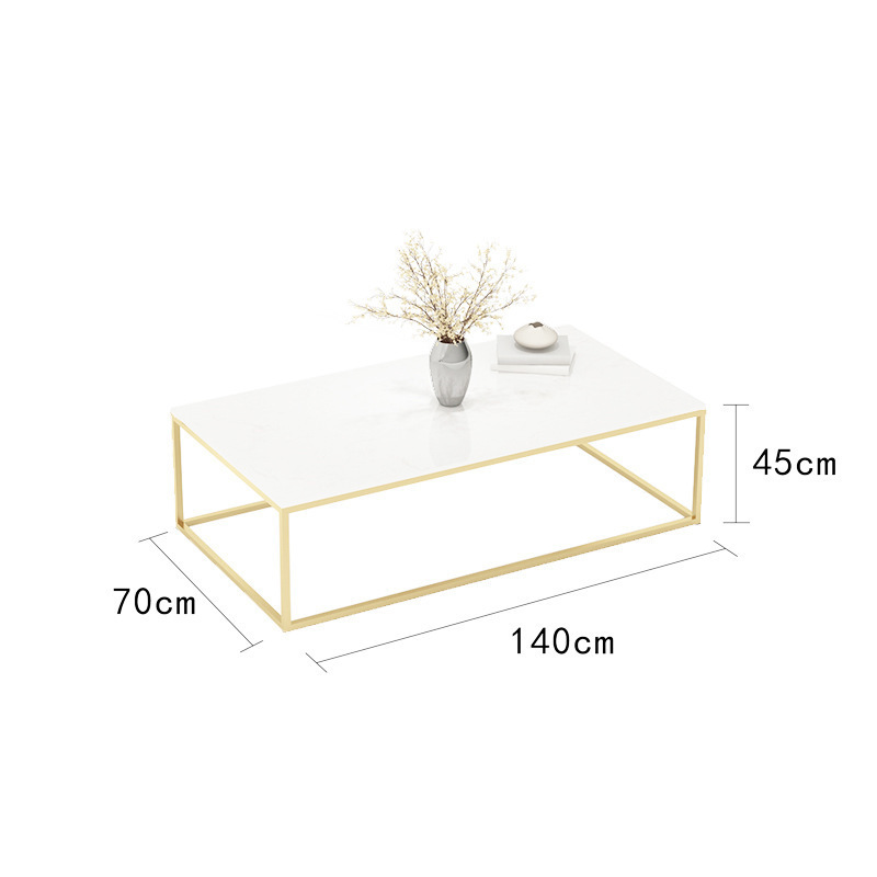 White rectangular coffee table