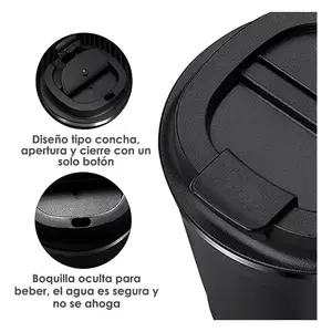 Gobelet isotherme en acier inoxydable 510 ml, isolé sous vide avec couvercle pour la maison, les voyages en plein air, ELEGATE VAS.37, design minimaliste - Product Image 5