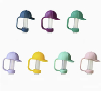 Accessoires de bar en silicone réutilisables pour gobelets et tasses, 8-10mm, en gros, économiques, avec capuchons de protection pour pailles et charms décoratifs