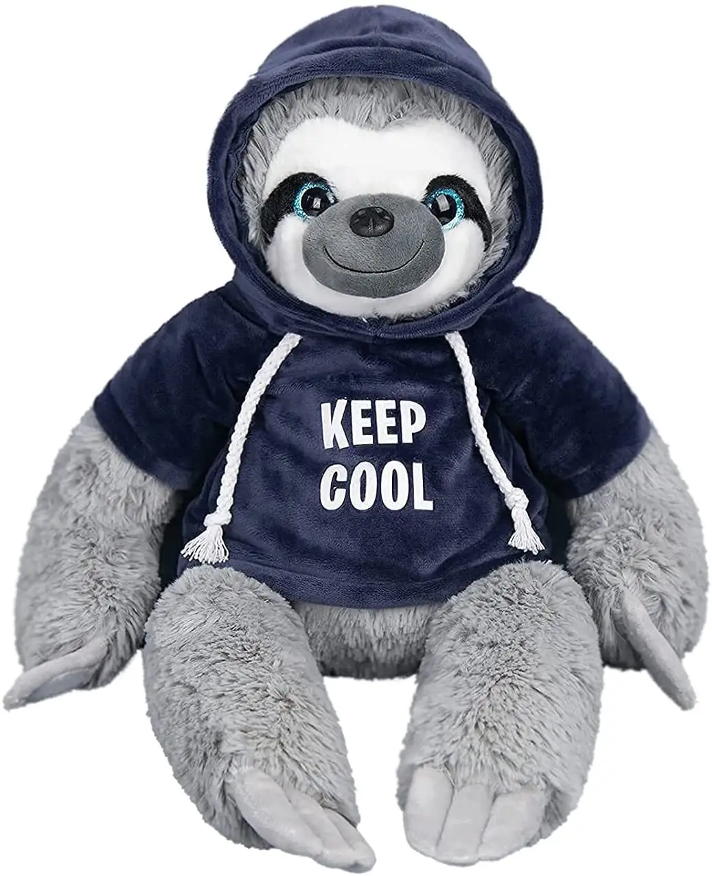 Sloth Thú Nhồi Bông Mềm Ba Toed Có Thể Tháo Rời Màu Xanh T-Shirt Treo Sang Trọng Con Lười Tay Kết Nối Đồ Chơi Sang Trọng