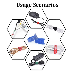 다이렉트 팩토리 12*150mm 케이블 타이 와이어 보관 자동 접착 소프트 백투백 후크 루프 테이프 의류 아기 용품 열 - Product Image 3