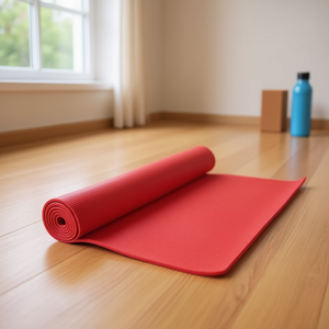 Tapis de yoga en PVC rouge 173*61*0.3cm, durable et confortable pour votre pratique - Product Image 3