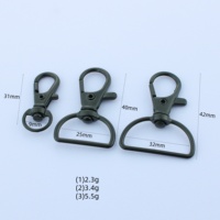 Mousquetons pivotants en zinc avec anneau en D – Accessoires de porte-clés durables et sûrs pour sacs, bagages, laisses de chien, serrures TSA