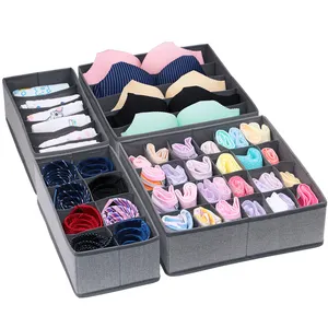 Easy Home Containers Bra Organizer Storage Case Drawer Organizer 4 Pack