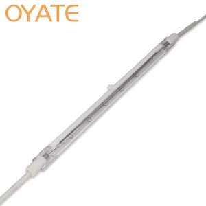 204mm 220v 900w Short Wave Quartz Glass Electric Infrared Heating Tube Infrared Lamp Halogen Clear Heat Tube