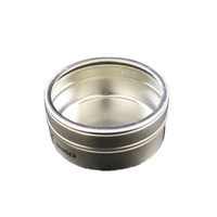 La nouvelle boîte ronde en fer avec fenêtres transparentes pour bonbons peut être personnalisée 60*30mm
