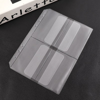 Pochette pour billets en PVC personnalisée, format A5/A6/A7, pour classeur à budget, classeur à anneaux 6 trous, poche à ouverture supérieure sans fermeture éclair, enveloppes pour argent liquide, classement