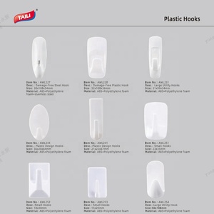 High Quality Free Punch Wall Mounted <strong>Hooks</strong> PC Plastic Wall Adhesive <strong>Hook</strong> No Drilling Sticky <strong>Hook</strong> - Product Image 2