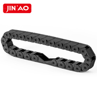 Nylon PA66 Material Kleine Größe Schwarze Farbe Geschlossener Kabelträger Kabelkette für Maschinen