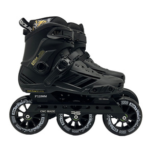 Nhà máy chuyên nghiệp bán buôn tốc độ ba bánh xe Inline Con lăn Giày trượt 3 bánh xe hợp kim nhôm khung Racing <span class=keywords><strong>Skates</strong></span> cho người lớn - Product Image 4